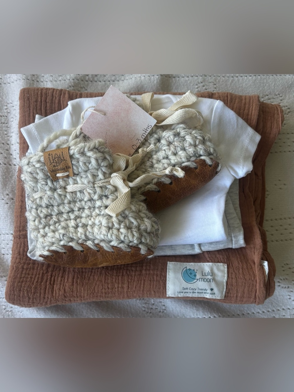 Newborn Essentials Bundle | Muslin + Organic Cotton Set | Wool